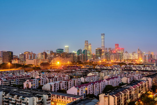 中國首都北京CBD夜景風(fēng)光