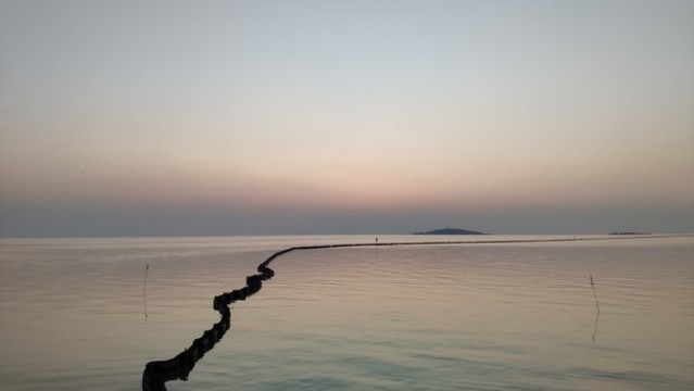 夕陽太湖