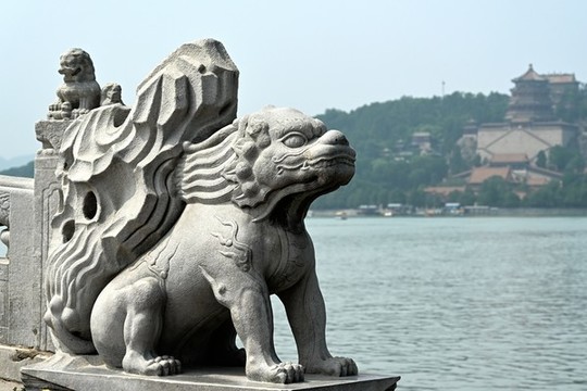 十七孔橋石獅子