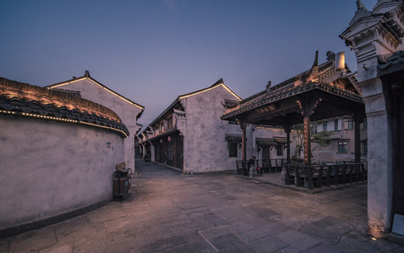 上虞老縣城豐惠古鎮(zhèn)夜景