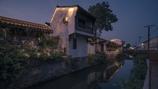 上虞老縣城豐惠古鎮(zhèn)夜景