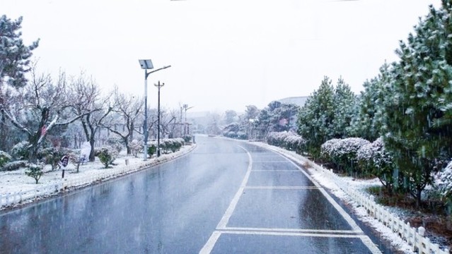 冬季公園路面