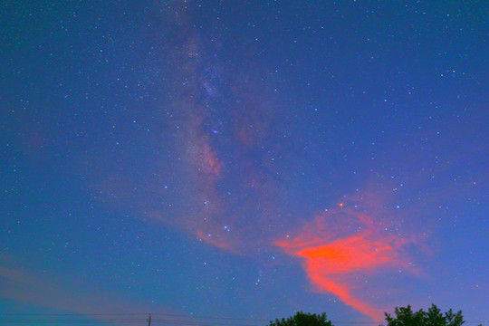 晚霞星空