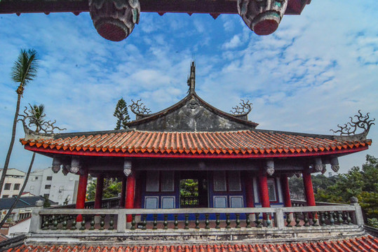 臺灣省臺南市赤嵌樓古建筑風(fēng)光