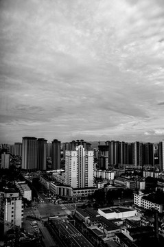 漢中黑白鳥(niǎo)瞰風(fēng)景