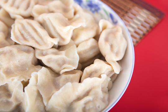 特寫節(jié)日的餃子