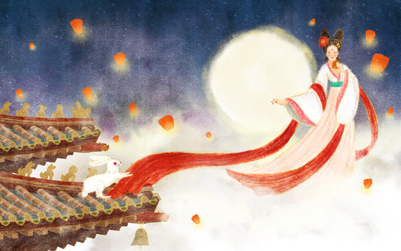 中國風中秋節(jié)節(jié)日插畫