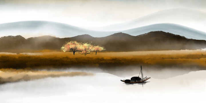 手繪風(fēng)景畫