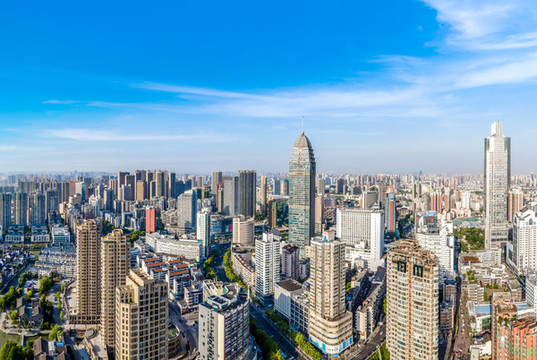 航拍江蘇無錫城市房地產(chǎn)背景圖