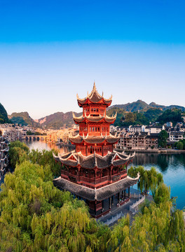 貴州省鎮(zhèn)遠(yuǎn)古鎮(zhèn)風(fēng)光