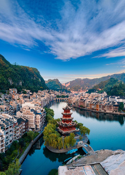 貴州省鎮(zhèn)遠(yuǎn)古鎮(zhèn)風(fēng)光