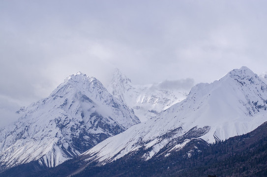 來古冰川雪山雪峰美景雪域風(fēng)光