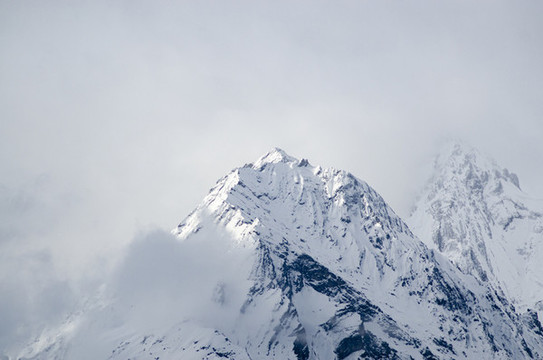 來古冰川雪山雪峰美景雪域風(fēng)光