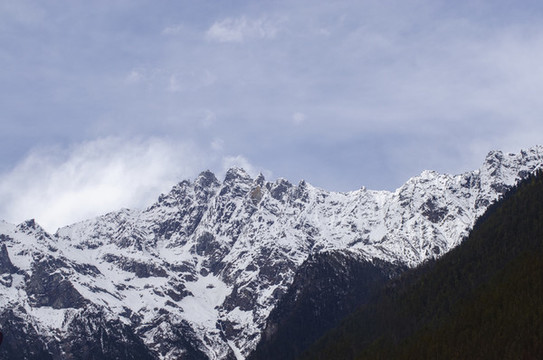 來古冰川雪山雪峰美景雪域風(fēng)光