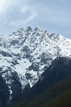 來古冰川雪山雪峰美景雪域風(fēng)光