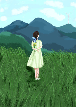 手繪女孩