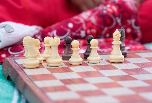 床上的國際象棋