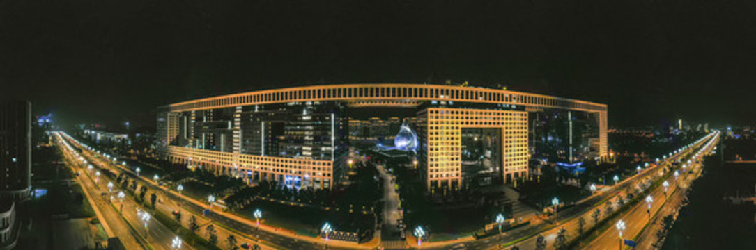 中建三局辦公大樓夜色