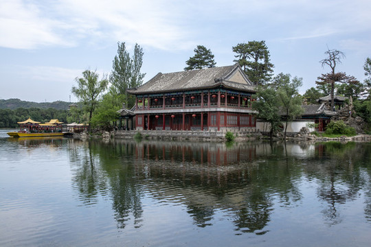 承德避暑山莊煙雨樓建筑景觀(guān)