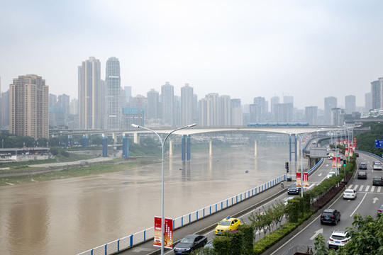 重慶嘉陵江城市風光