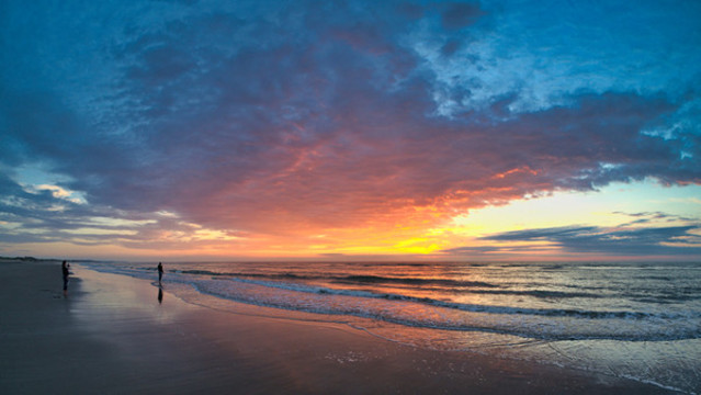 海邊夕陽