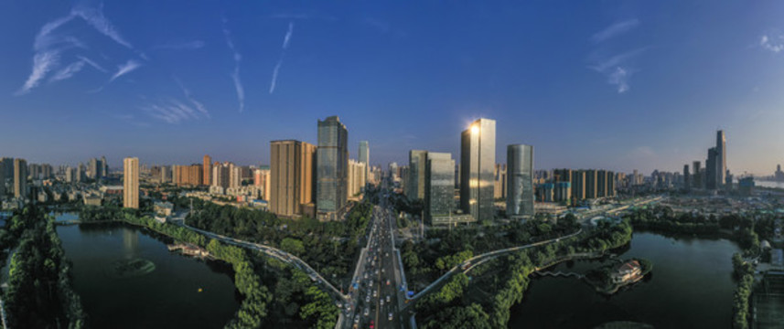 鳥瞰武漢徐東風(fēng)光全景圖