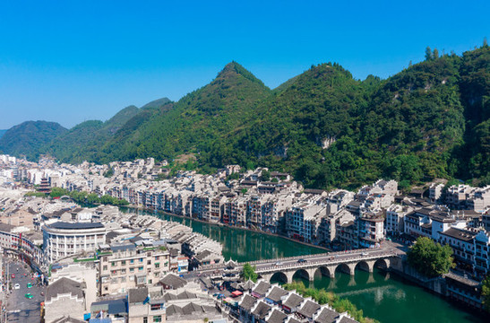 貴州省鎮(zhèn)遠(yuǎn)古鎮(zhèn)風(fēng)光