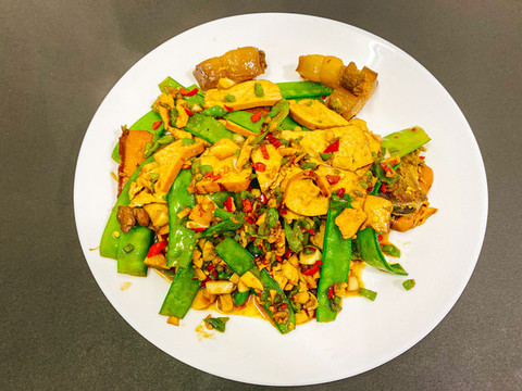 荷蘭豆炒豆腐干