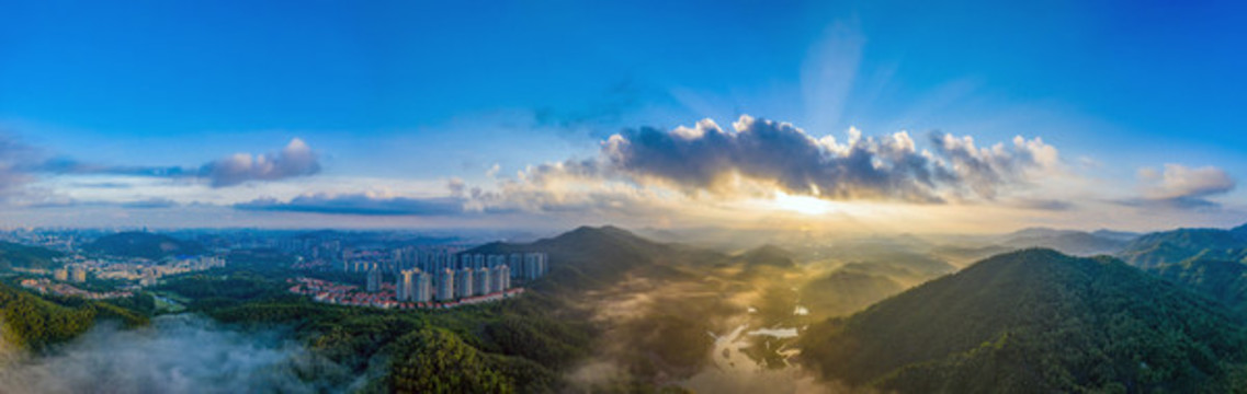 航拍中山市風(fēng)光