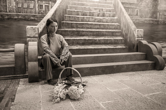 老上海的賣花女