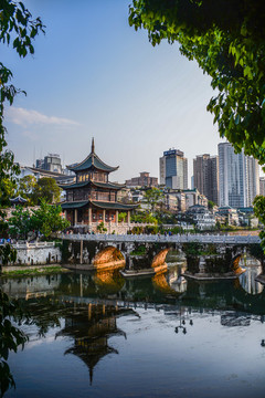 貴州省貴陽市甲秀樓風(fēng)光