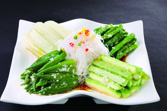 蒜茸粉絲蒸四喜蔬