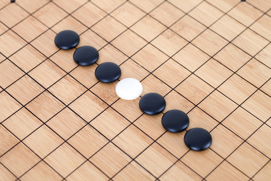 棋盤上的圍棋子