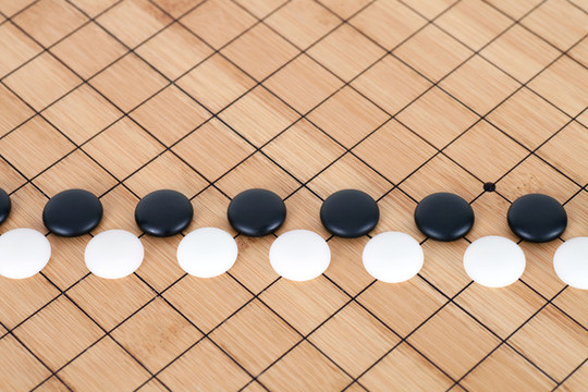 棋盤上的圍棋子