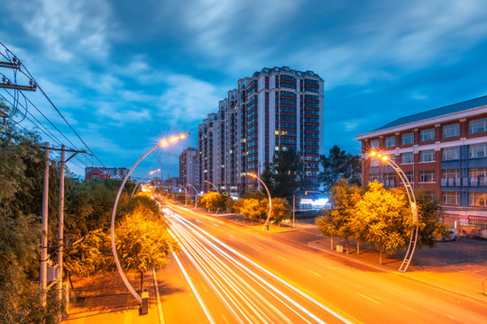東北七臺河城市風(fēng)光夜景