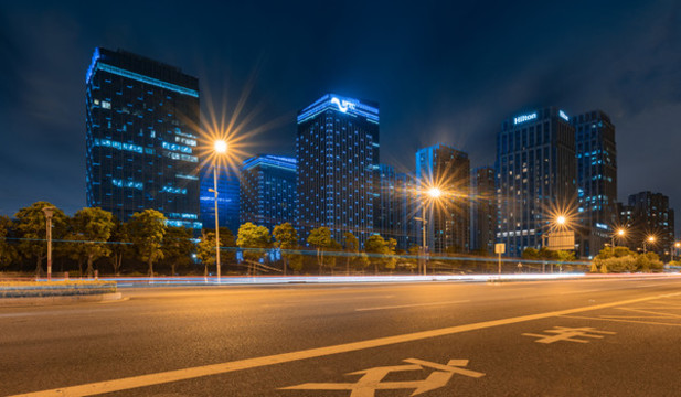 福建晉江市夜景