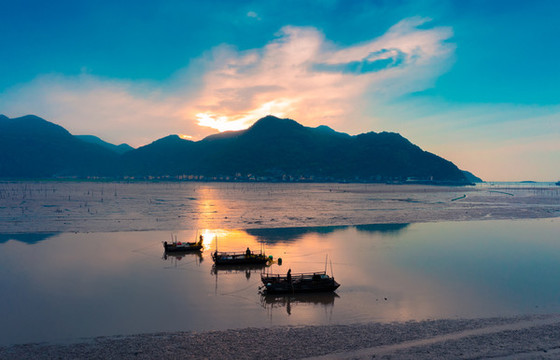 福建霞浦灘涂凌晨風(fēng)光