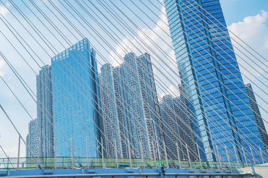 武漢城市建筑天際線和城市風(fēng)光