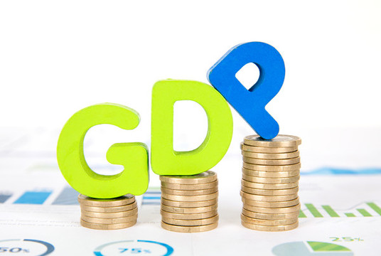 歐元硬幣和英文單詞GDP模型
