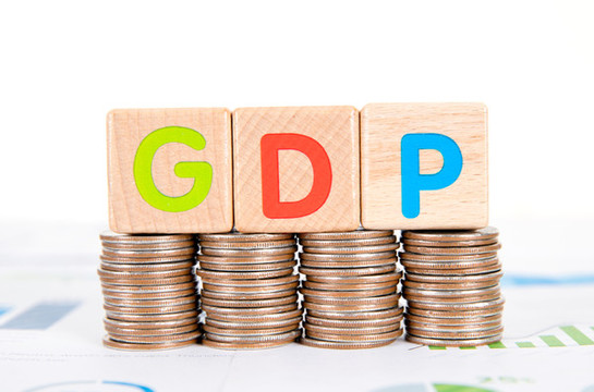 美元硬幣和英文單詞GDP模型
