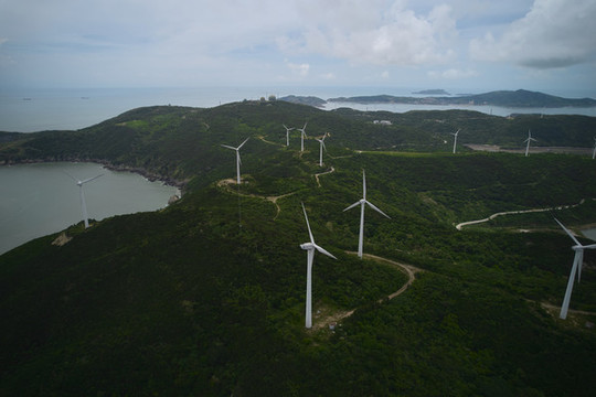 海島上的風(fēng)力發(fā)電站