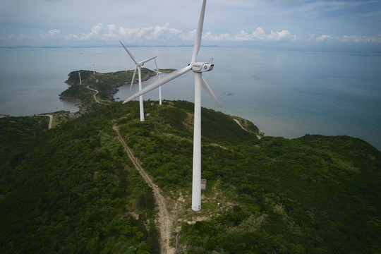 海島上的風(fēng)力發(fā)電站