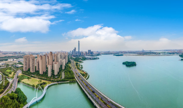 航拍蘇州城市景觀