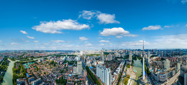 航拍江蘇南通建筑景觀
