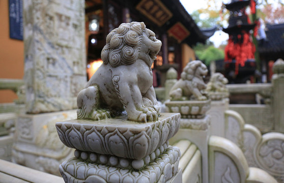 漢白玉石頭獅子