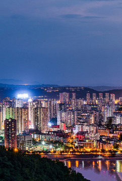 重慶江津區(qū)濱江新城夜景