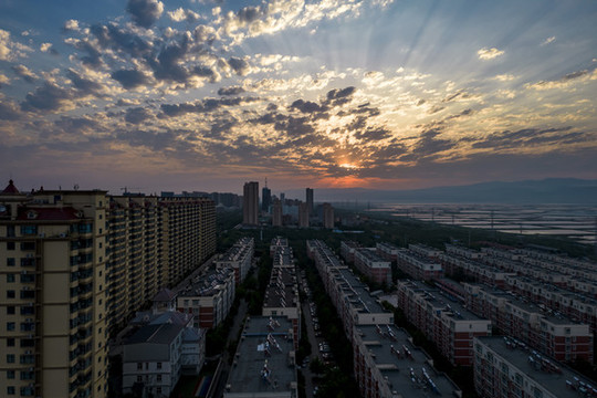 早晨的山西運城市區(qū)