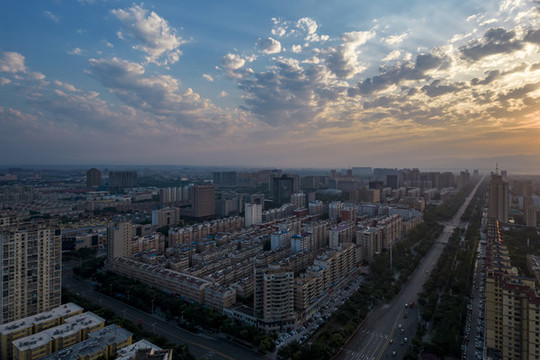 早晨的山西運(yùn)城市區(qū)
