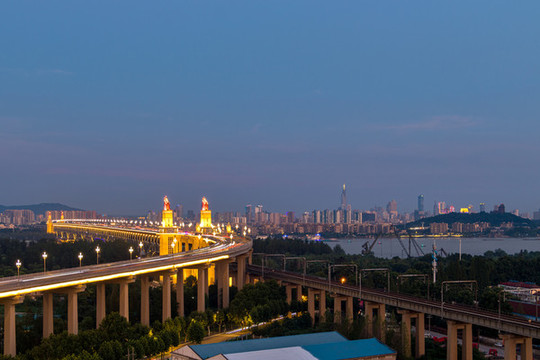 南京長(zhǎng)江大橋夜景