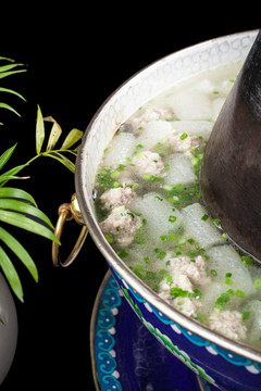 羊肚菌肉丸湯